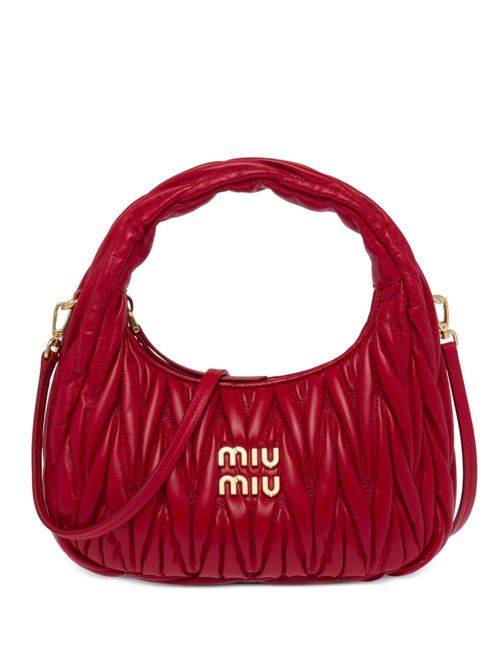 Borsa Wander hobo matelassé rossa MIU MIU | 5BC125V-OOYAN88F0011